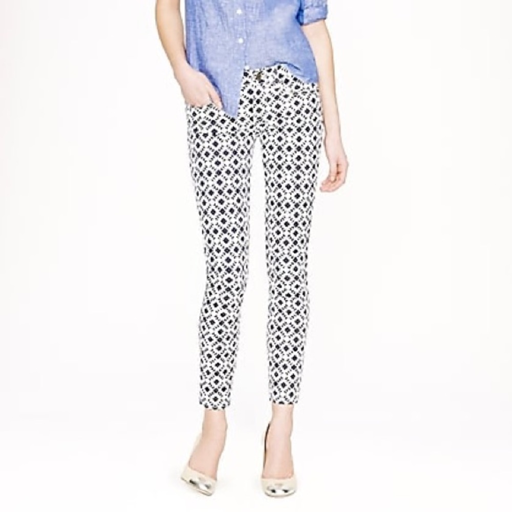 🚨 Final Sale🚨J. Crew Print Toothpick Ankle Jeans - Picture 2 of 7